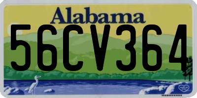 AL license plate 56CV364