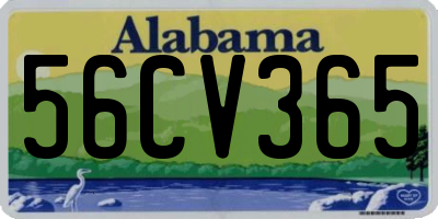 AL license plate 56CV365