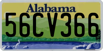 AL license plate 56CV366