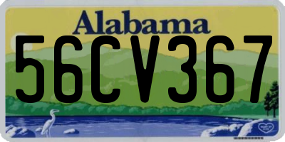 AL license plate 56CV367