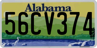 AL license plate 56CV374
