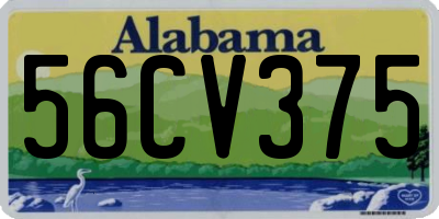 AL license plate 56CV375