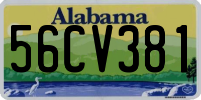 AL license plate 56CV381
