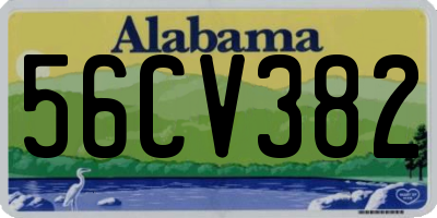 AL license plate 56CV382