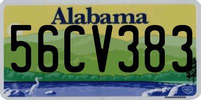 AL license plate 56CV383