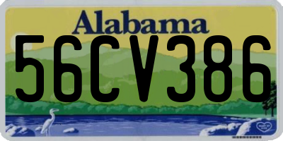 AL license plate 56CV386