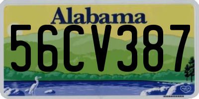 AL license plate 56CV387