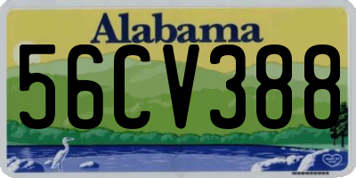 AL license plate 56CV388