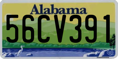 AL license plate 56CV391