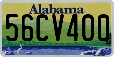 AL license plate 56CV400
