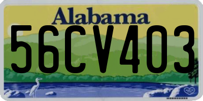 AL license plate 56CV403