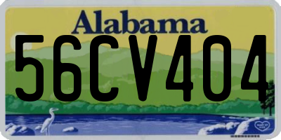 AL license plate 56CV404