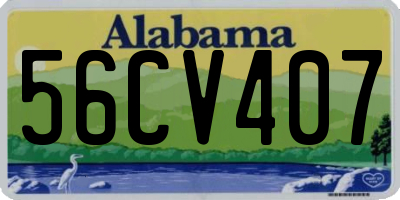 AL license plate 56CV407