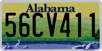 AL license plate 56CV411