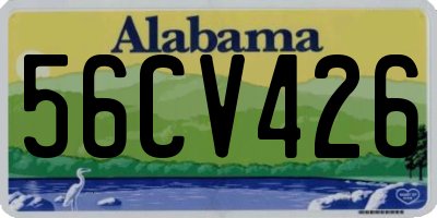 AL license plate 56CV426