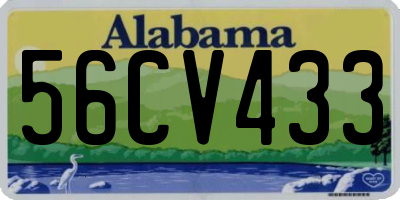 AL license plate 56CV433