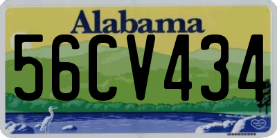 AL license plate 56CV434