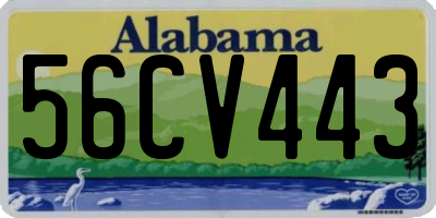 AL license plate 56CV443