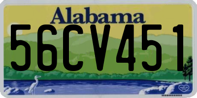 AL license plate 56CV451