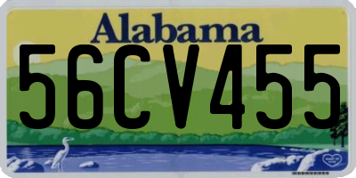 AL license plate 56CV455
