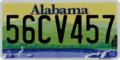 AL license plate 56CV457