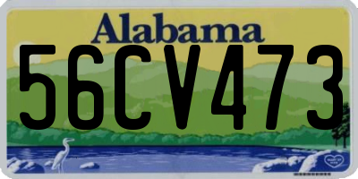 AL license plate 56CV473