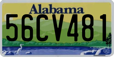 AL license plate 56CV481