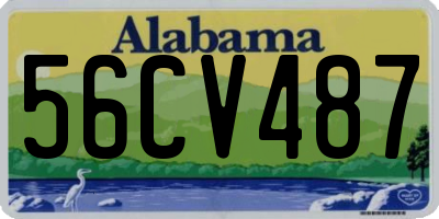 AL license plate 56CV487