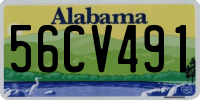 AL license plate 56CV491