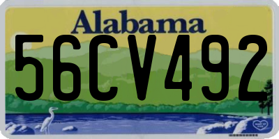AL license plate 56CV492