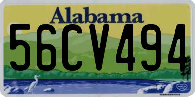 AL license plate 56CV494