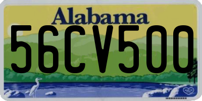 AL license plate 56CV500