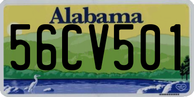AL license plate 56CV501