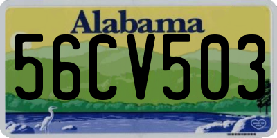 AL license plate 56CV503