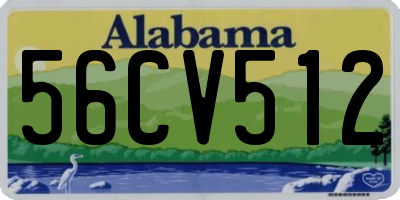 AL license plate 56CV512