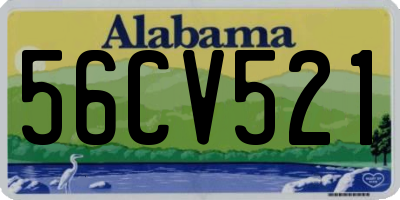 AL license plate 56CV521