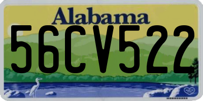 AL license plate 56CV522