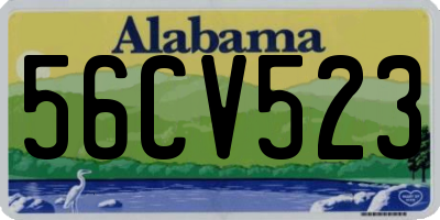 AL license plate 56CV523