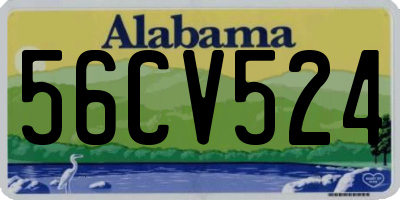 AL license plate 56CV524