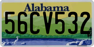 AL license plate 56CV532
