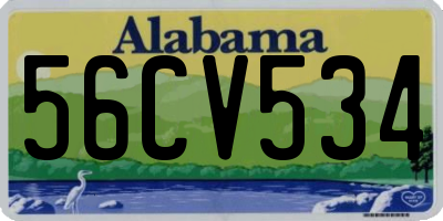 AL license plate 56CV534