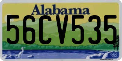 AL license plate 56CV535