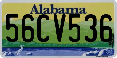 AL license plate 56CV536