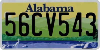 AL license plate 56CV543