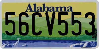 AL license plate 56CV553