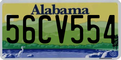 AL license plate 56CV554