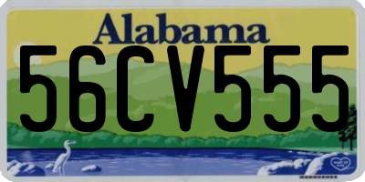 AL license plate 56CV555