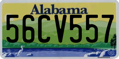 AL license plate 56CV557