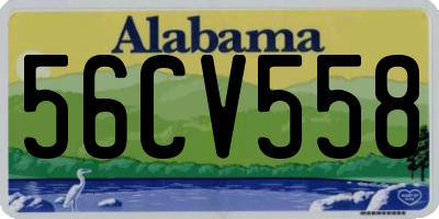 AL license plate 56CV558