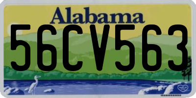 AL license plate 56CV563